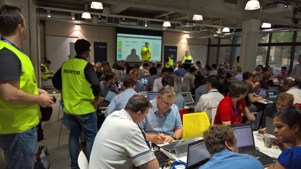 The Hack is Packed. At least we had highly visible mentors who can double as traffic directors.