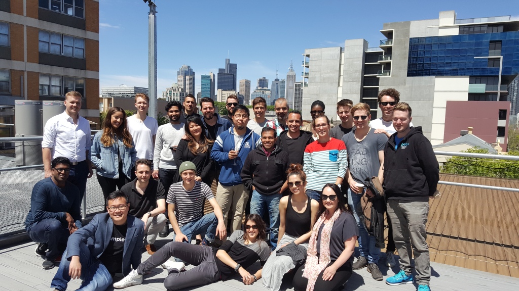 The 2016 MAP cohort atop the roof of LAB-14, the Carlton Connect Initiative